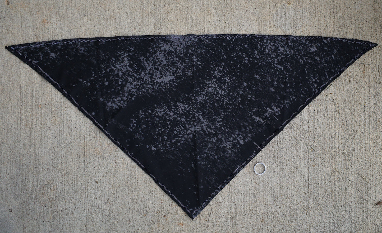 Bleached scout scarf / Black & Grey