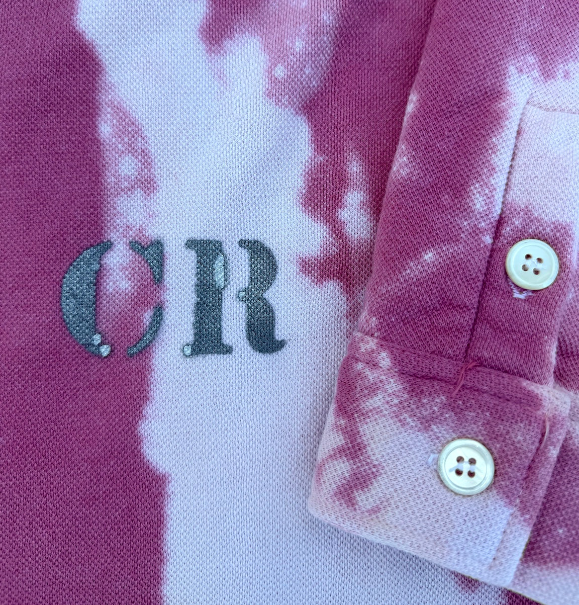 CR Vintage Fleece Shirt / Pink Medium "damaged"