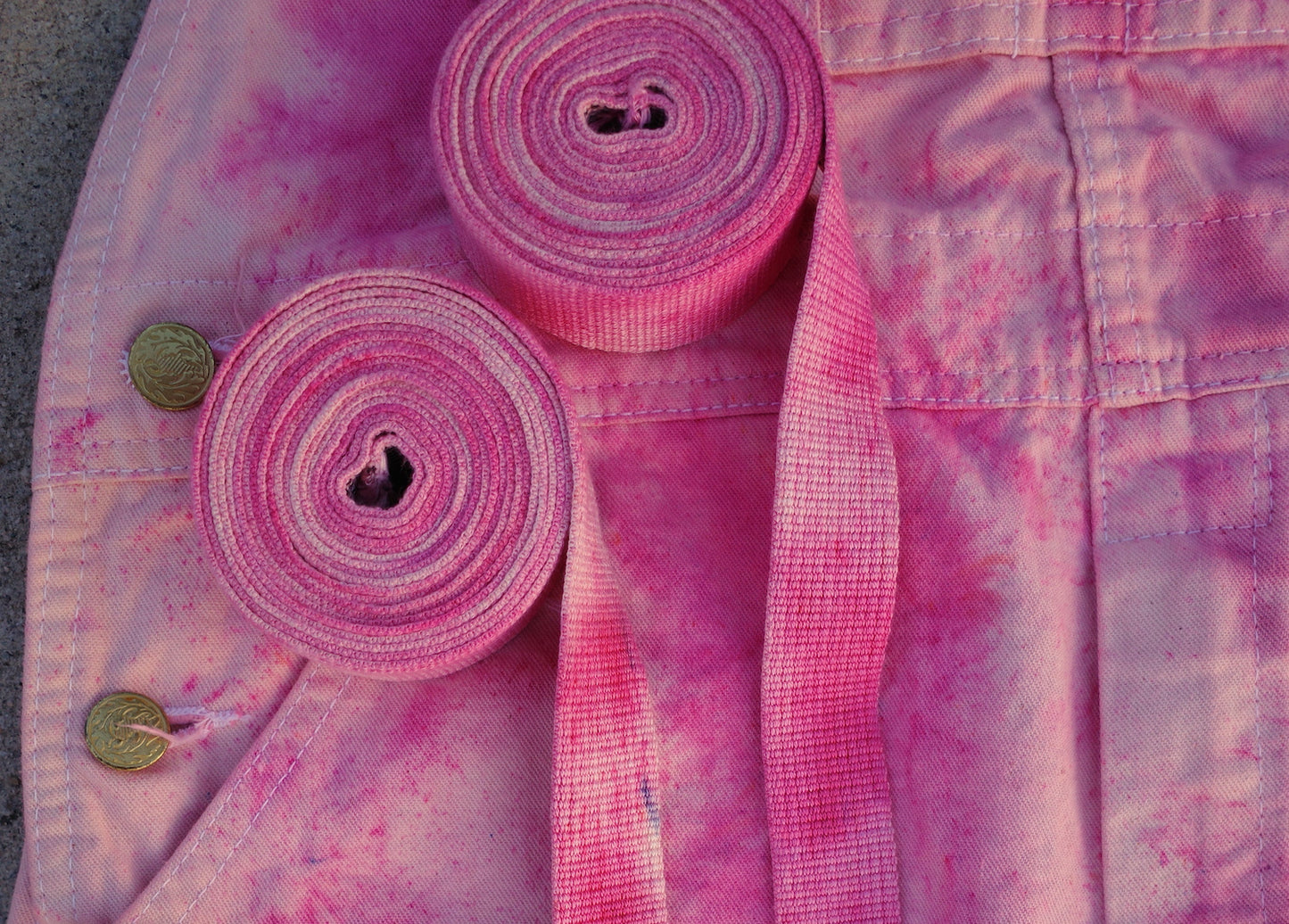 Vintage overall short / cotton candy - 32 waist