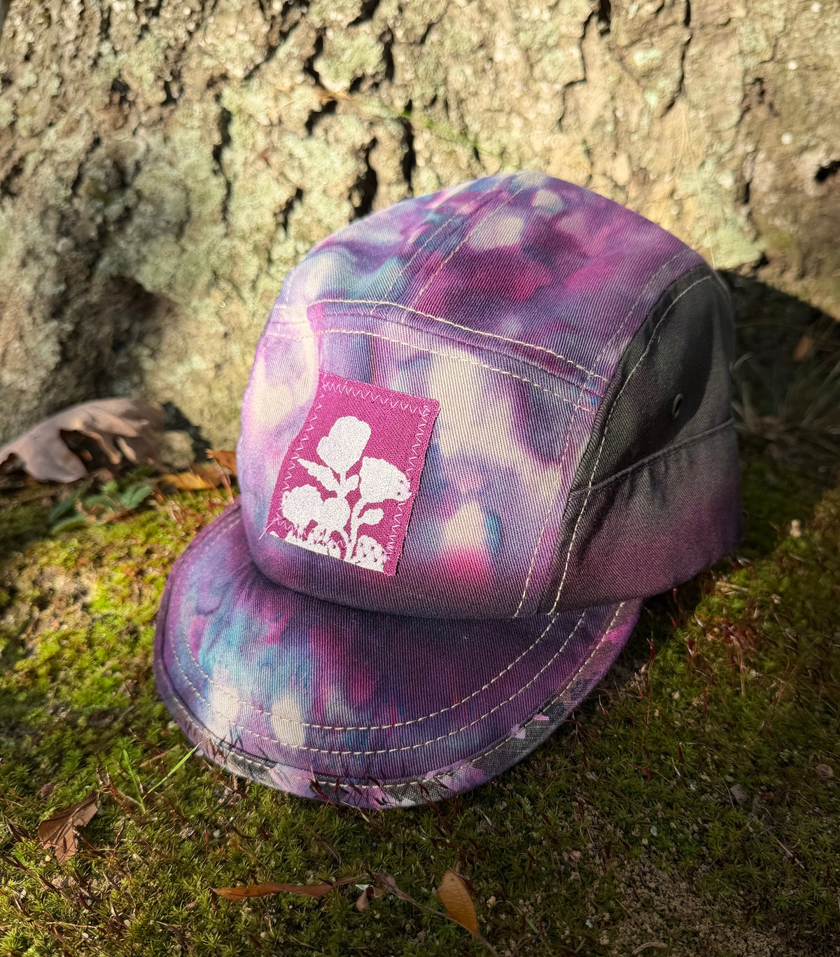 Cycling Cap / Berry dye DESIGN 1