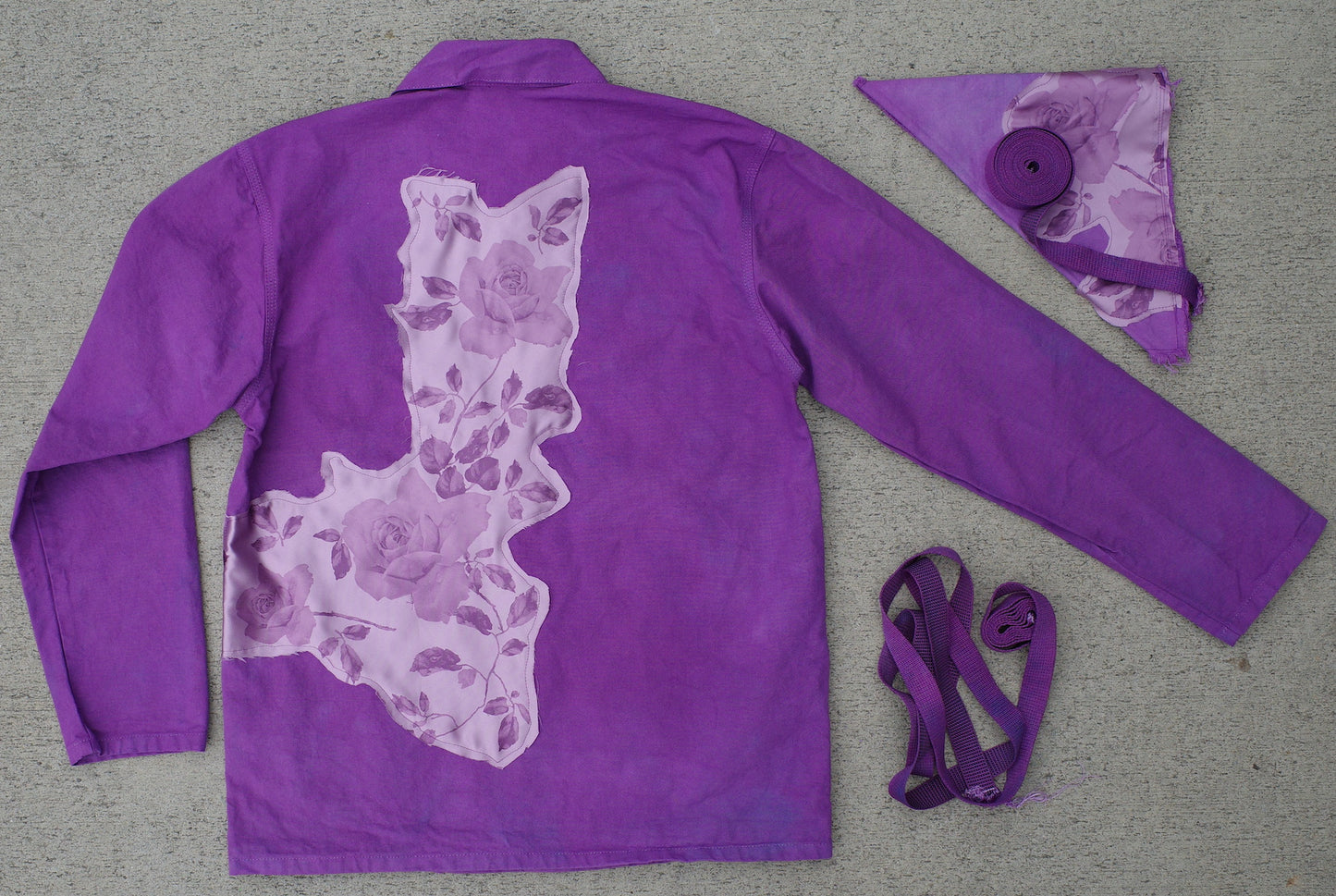 Riding Jacket / purple tape dye - medium