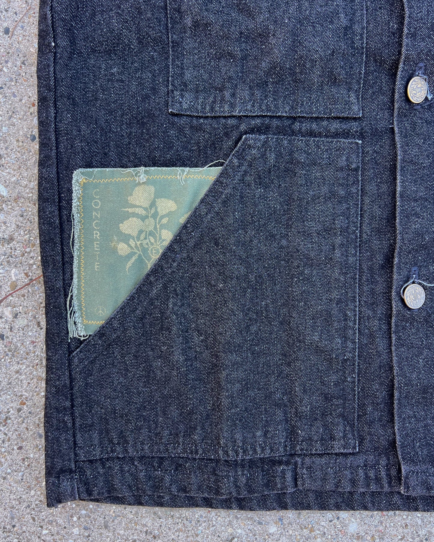 CR Fray away vest - Small asphalt black / olive patch