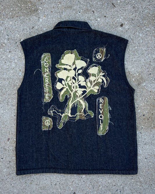 CR Fray away vest - Medium asphalt black / tiger patch