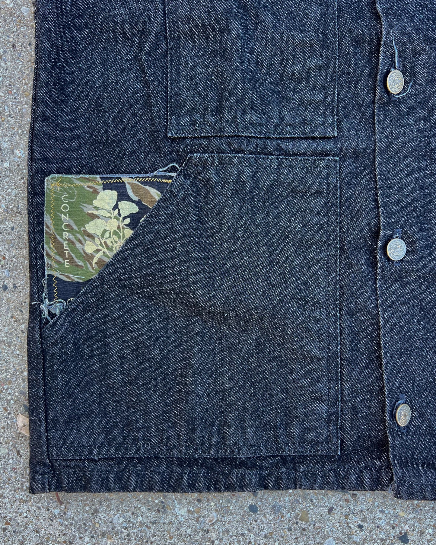 CR Fray away vest - Medium asphalt black / tiger patch