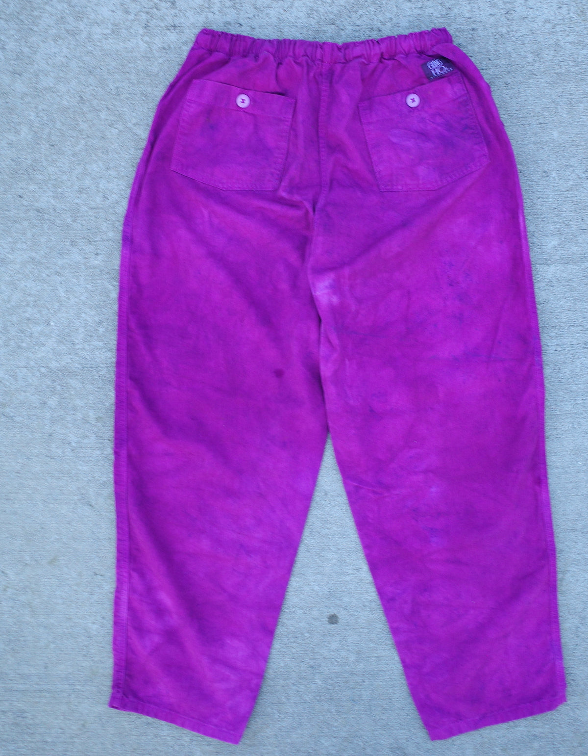 Pull-on baker pants / berry rugged dye