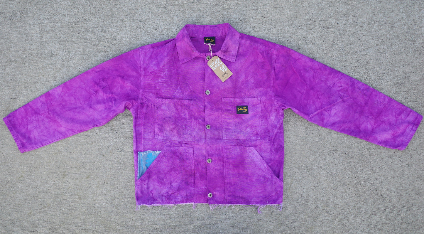 Fray-away jacket / berry rugged Large