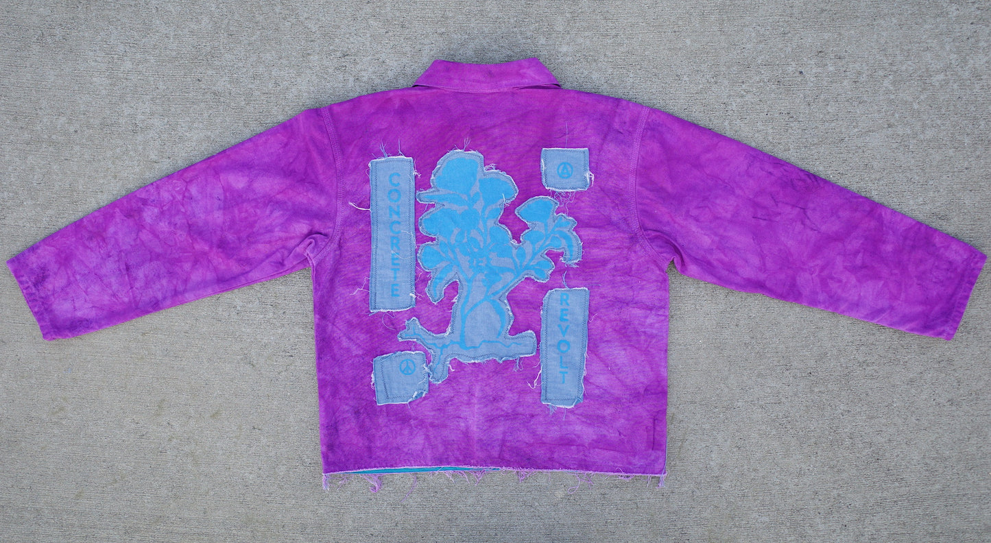 Fray-away jacket / berry rugged Large