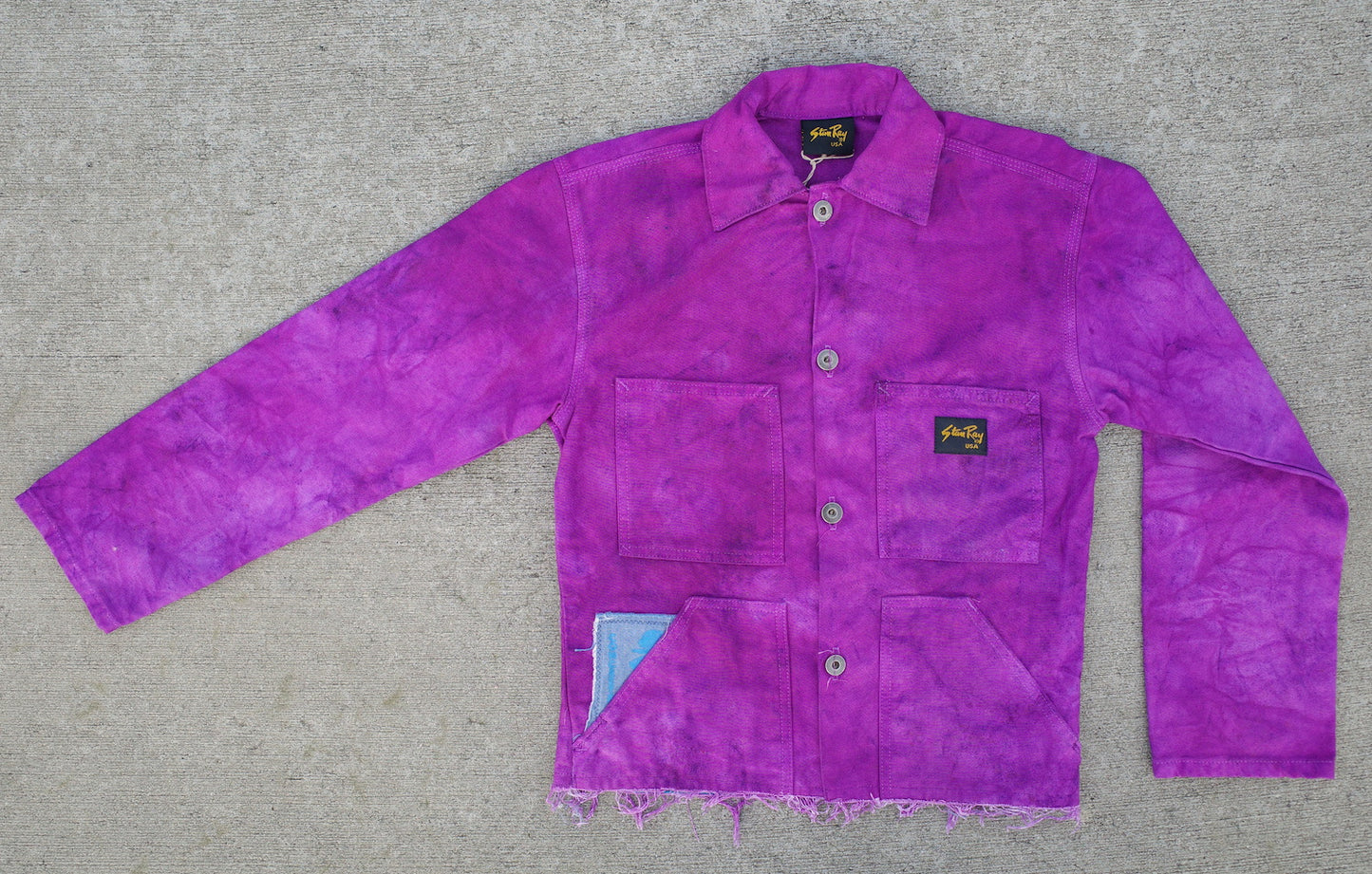 Fray-away jacket / berry rugged XS
