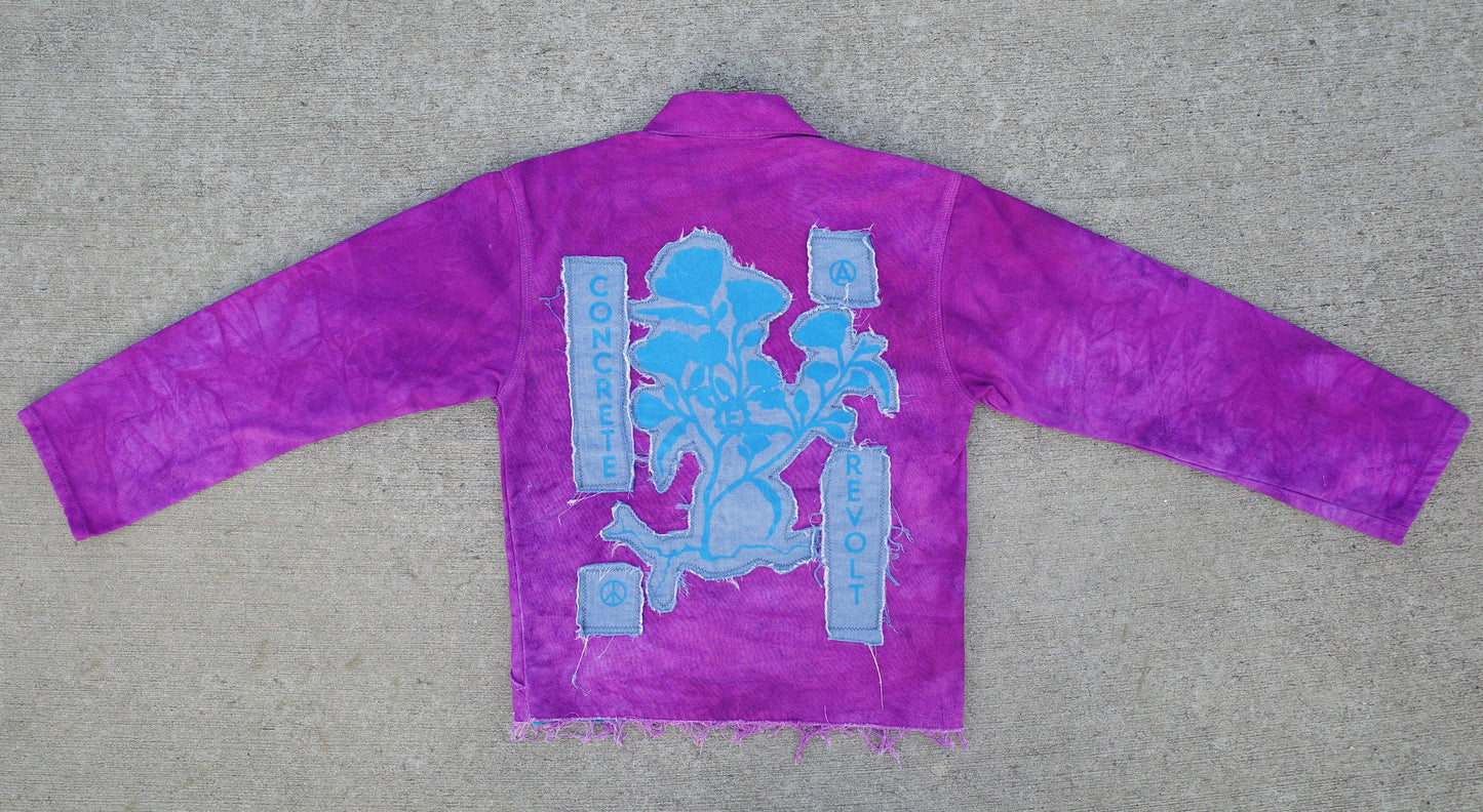 Fray-away jacket / berry rugged XS