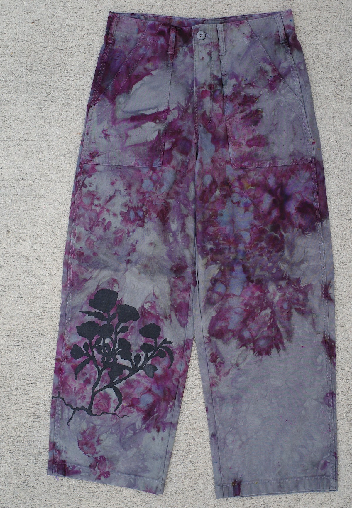 Wide Leg Baker Pant / Blackberry Size 32