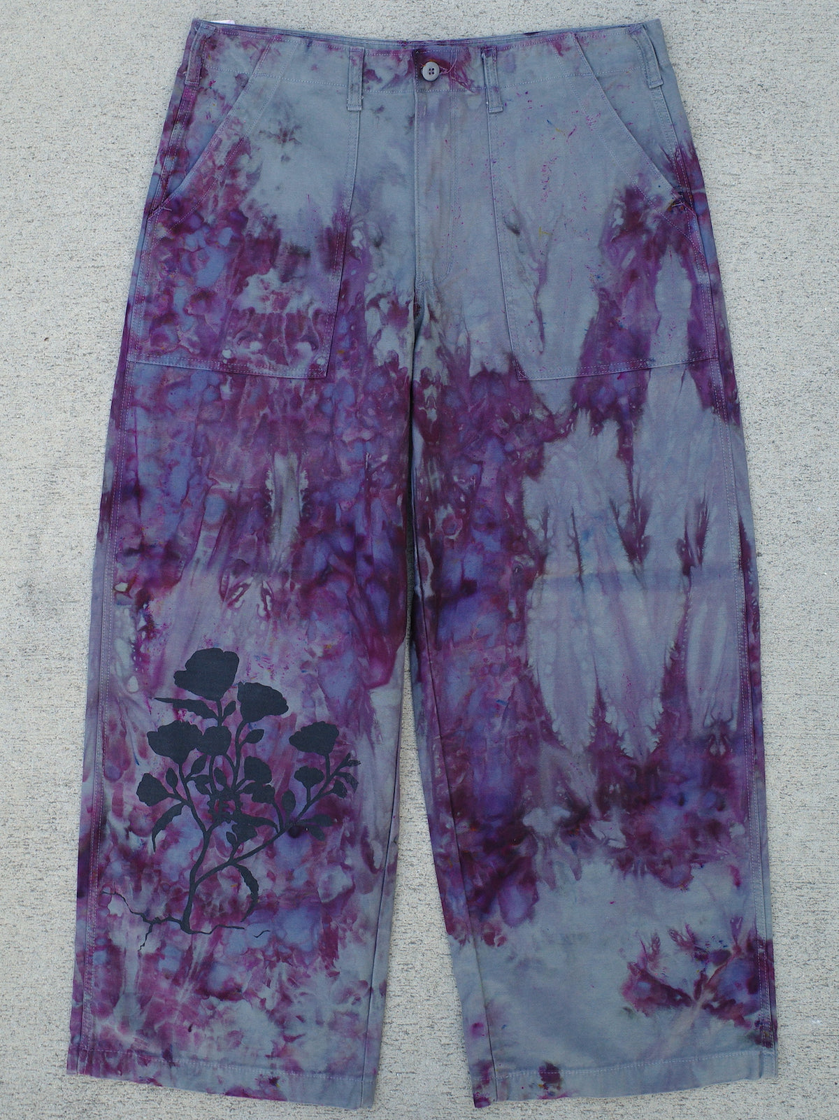 Wide Leg Baker Pant / Blackberry Size 38