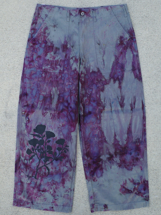 Wide Leg Baker Pant / Blackberry Size 38