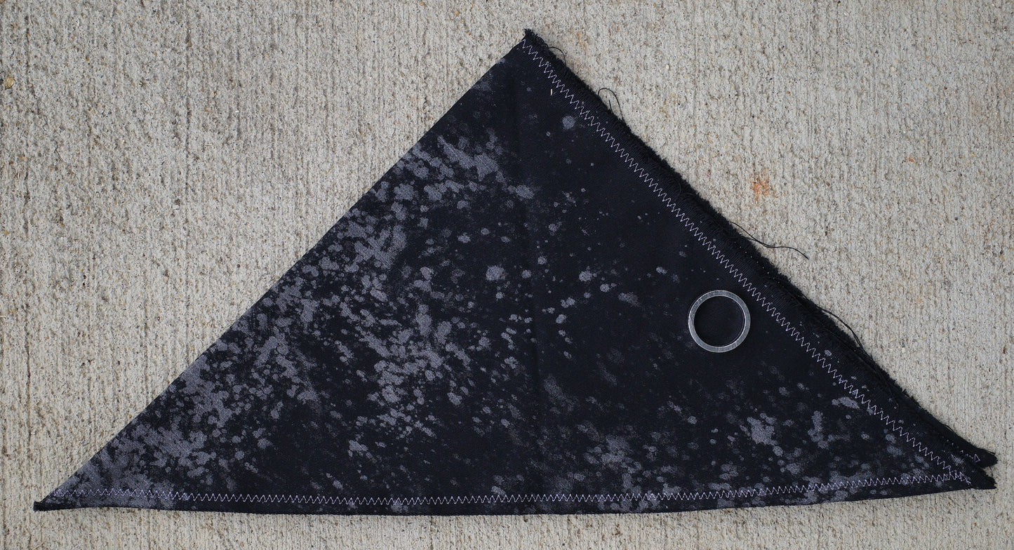 Bleached scout scarf / Black & Grey