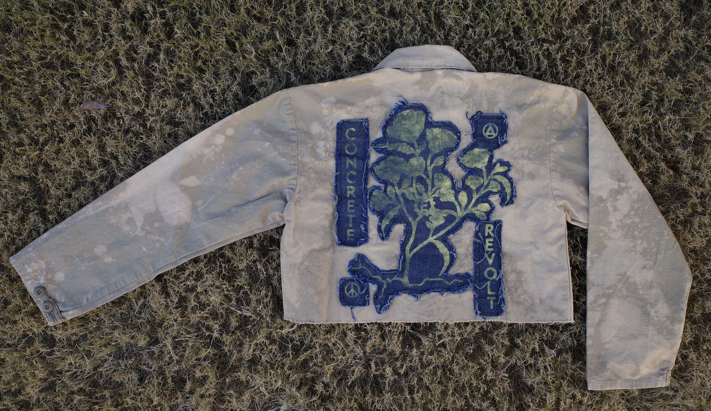 Cropped & Bleached Jacket / size XS