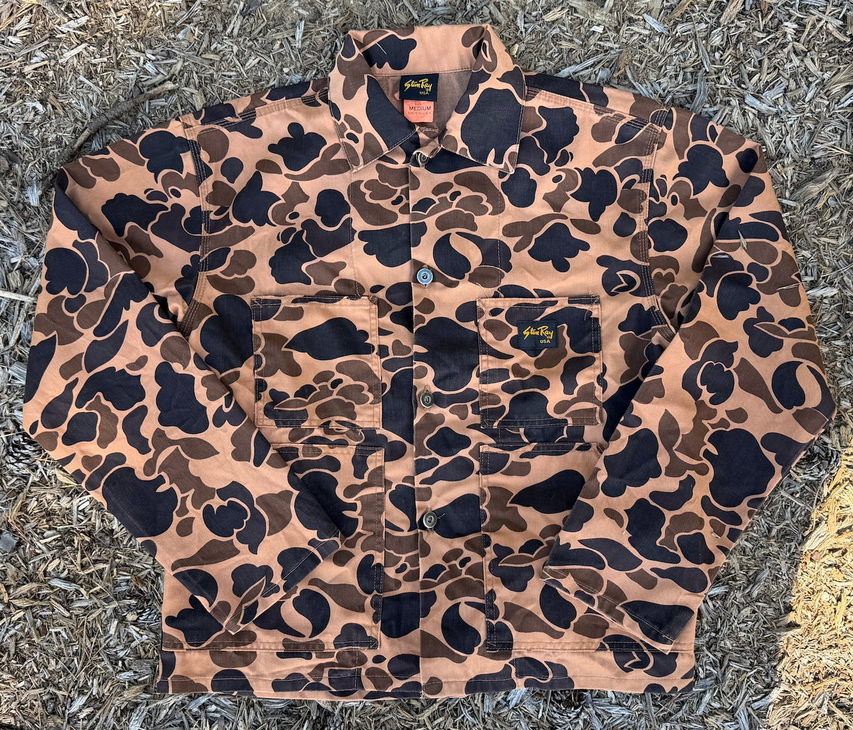 CRopped Jacket / Orange Duck Camo MEDIUM