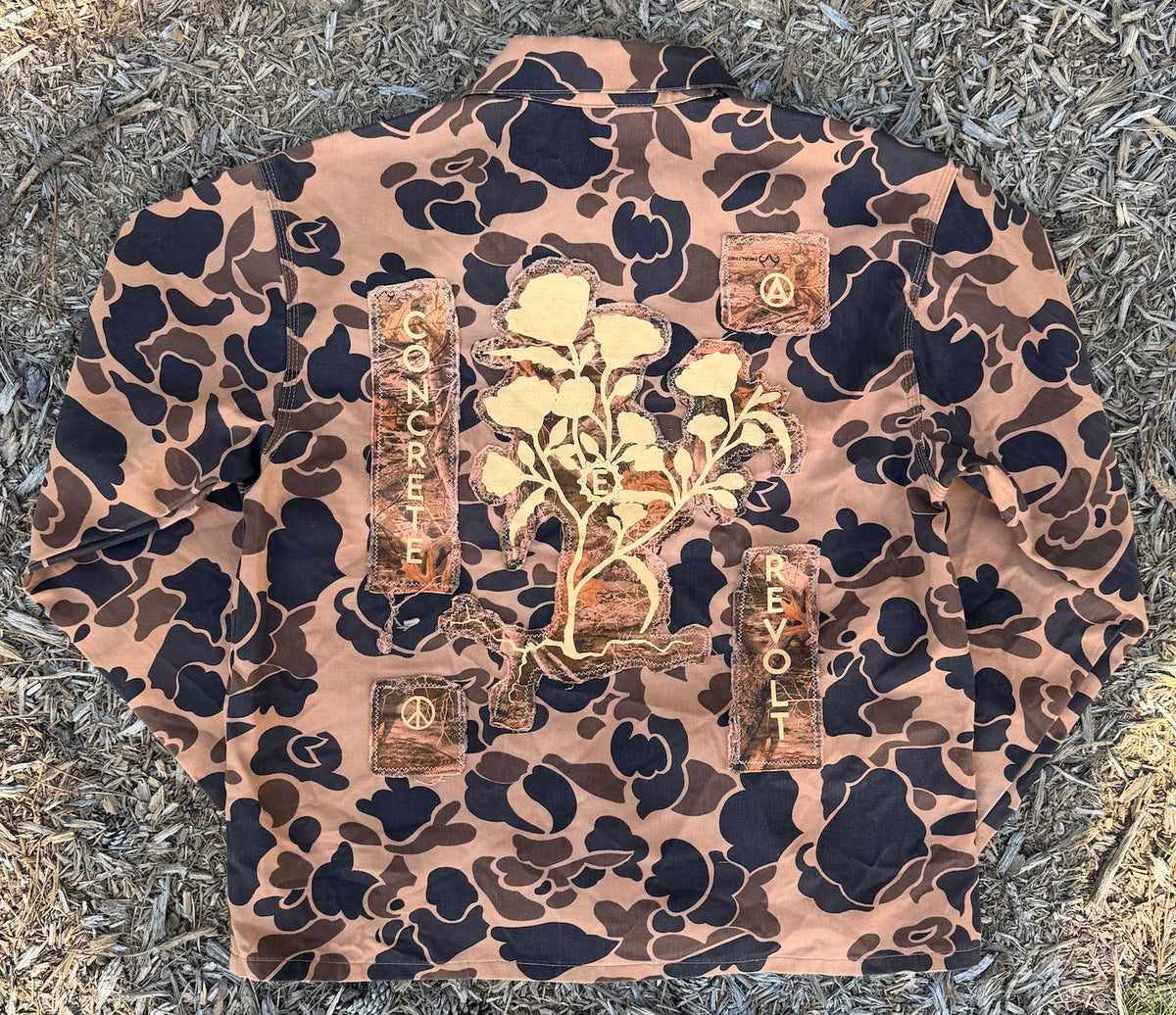 CRopped Jacket / Orange Duck Camo MEDIUM