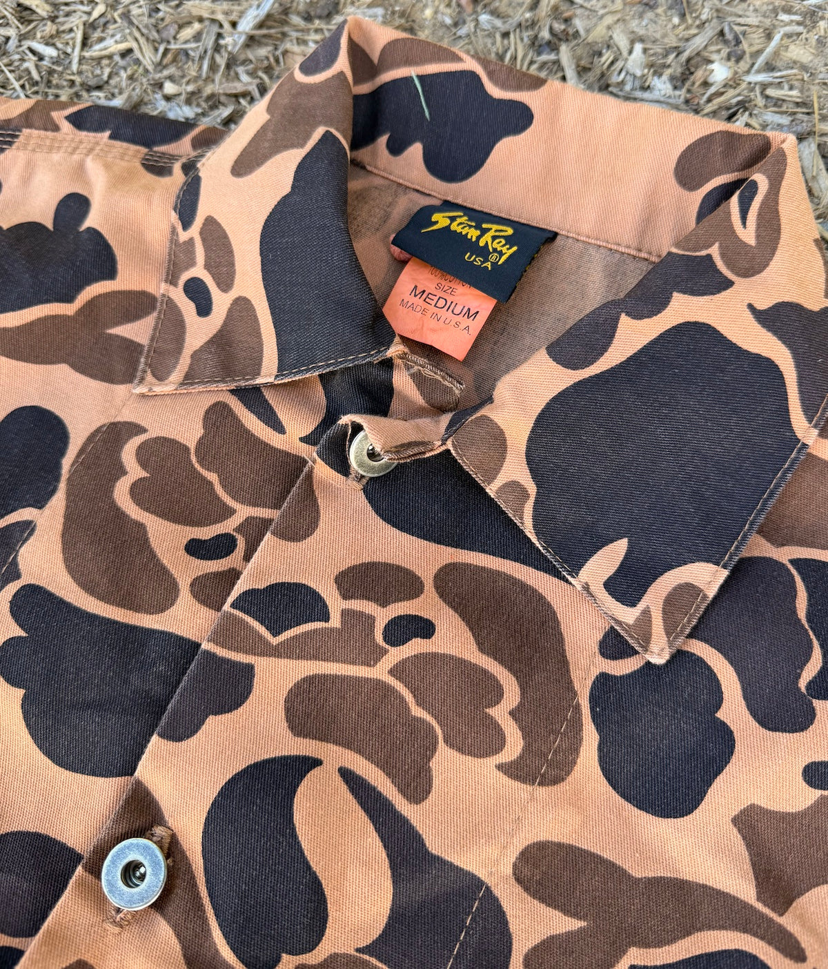 CRopped Jacket / Orange Duck Camo MEDIUM