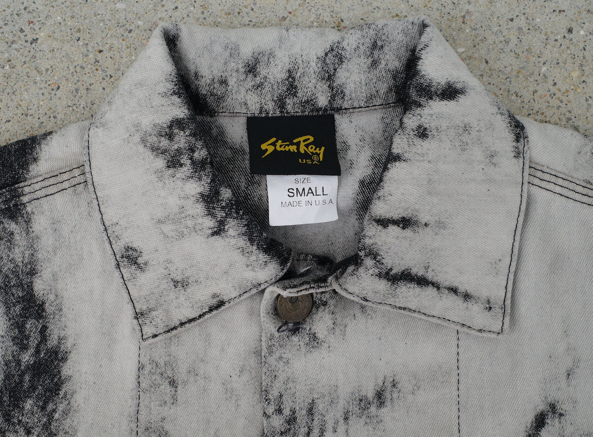CR Fray-away vest / bleach denim SMALL