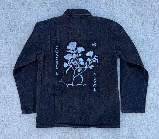 CR Fray away jacket - Black asphalt denim (Medium)