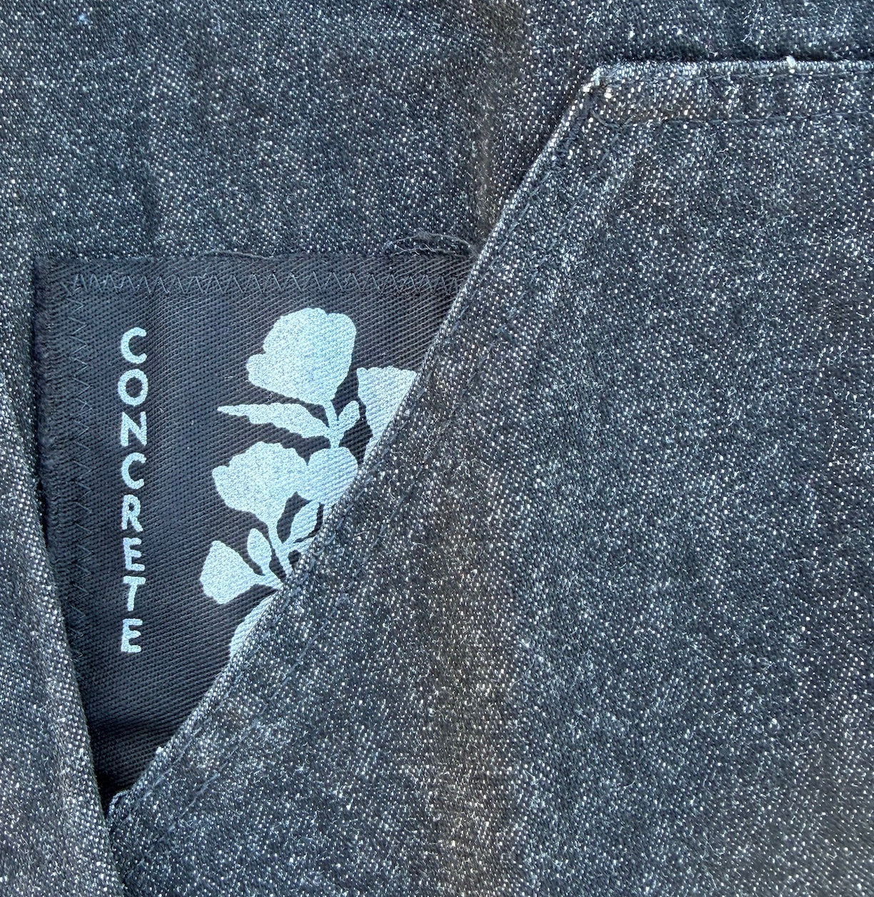 CR Fray away jacket - Black asphalt denim (Medium)