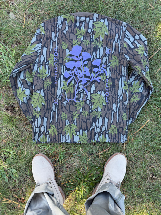 Vintage long sleeve tee - Purple City 3D