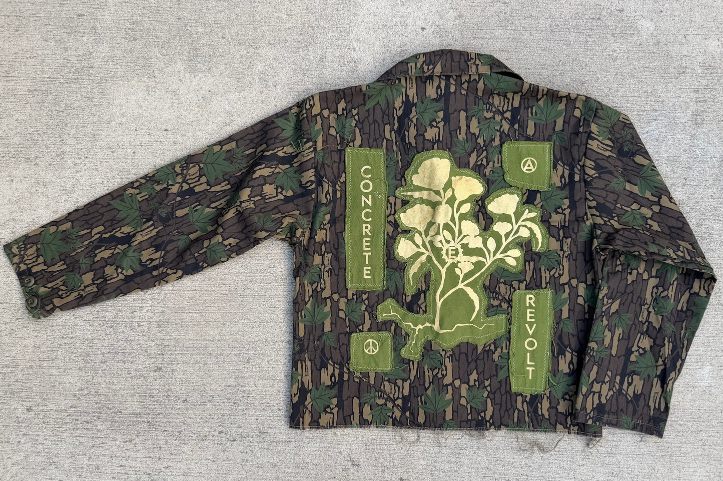 Leafwave fray-away jacket / waist length MEDIUM