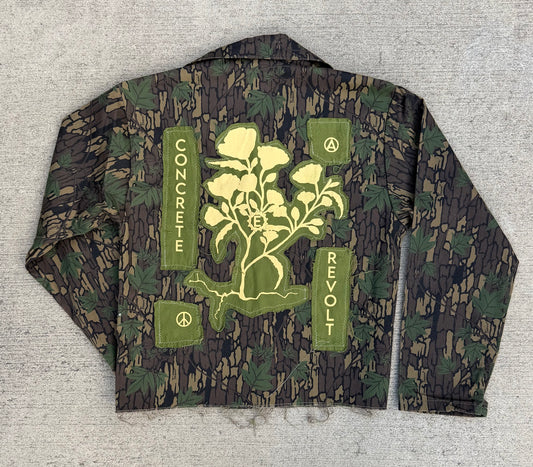 Leafwave fray-away jacket / waist length SMALL