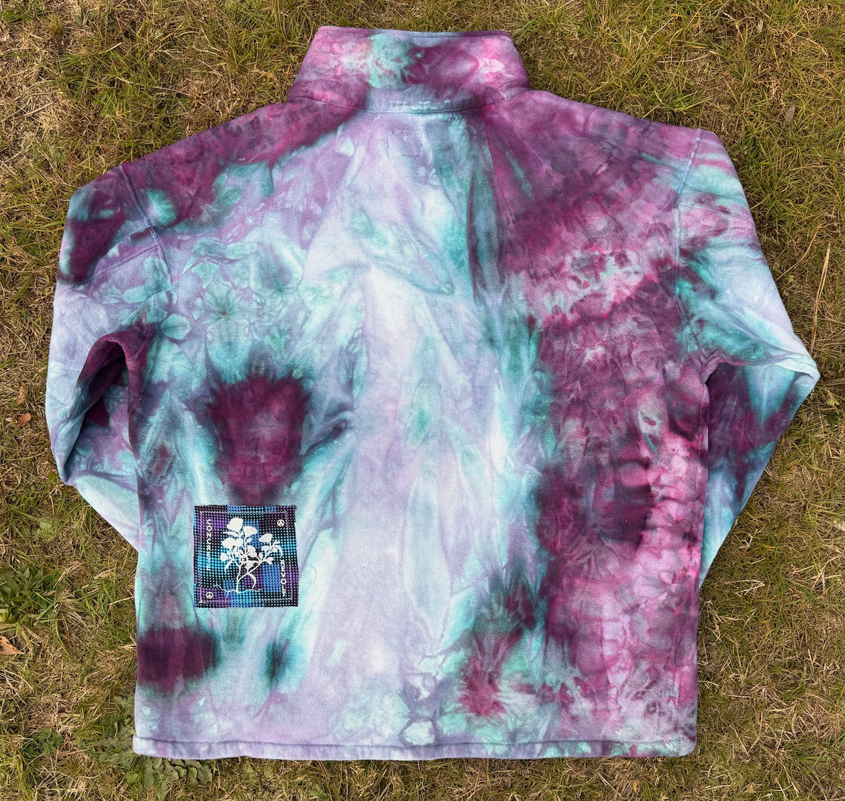 Pop-over fleece / Berry dye LARGE