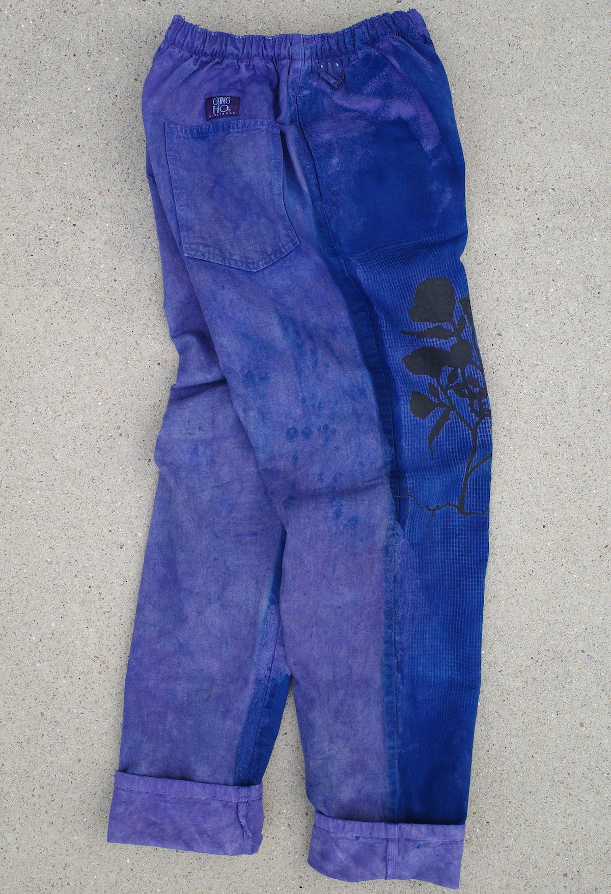 Pull-on pants / GRAPE LEAF - Large design 1