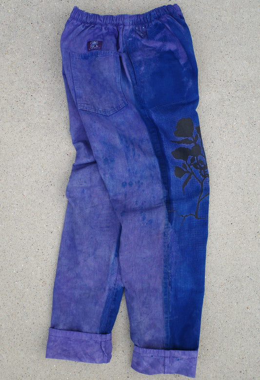 Pull-on pants / GRAPE LEAF - Large design 1