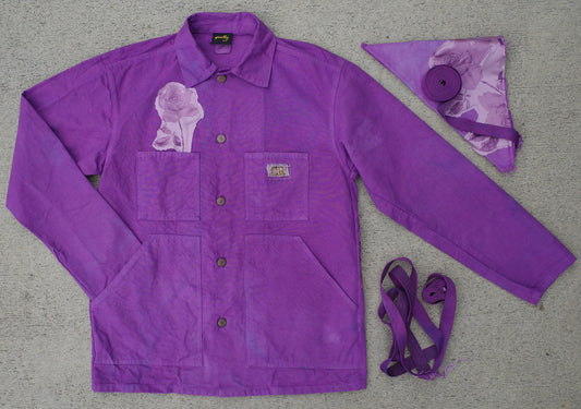 Riding Jacket / purple tape dye - medium