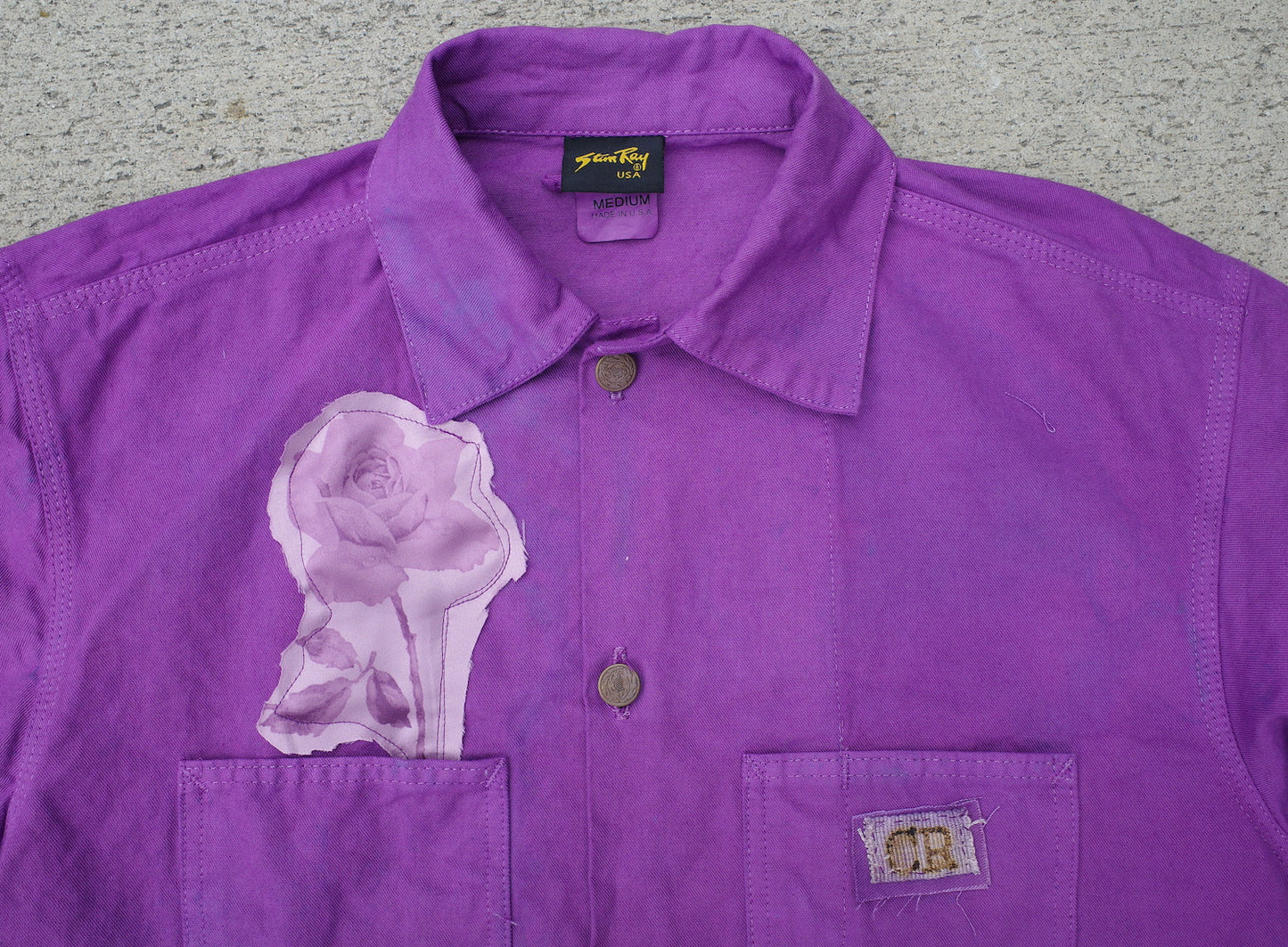 Riding Jacket / purple tape dye - medium