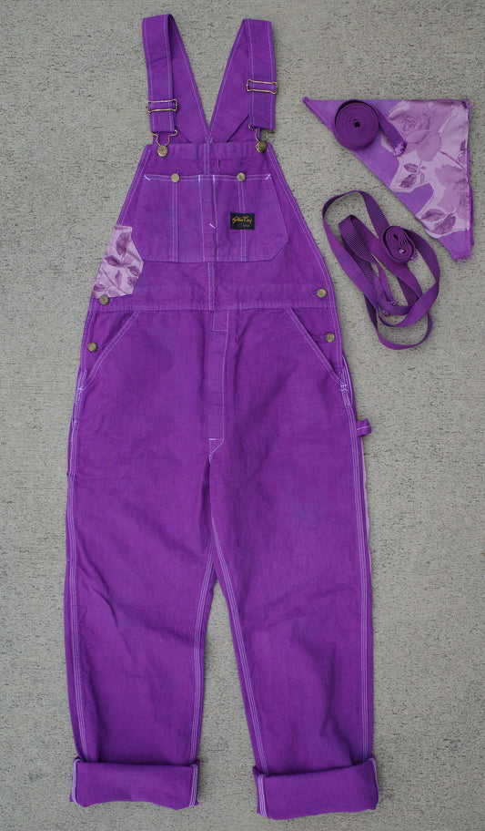 Vintage overall / purple tape dye - 32 waist