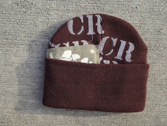 Stencil knit hat - Chocolate