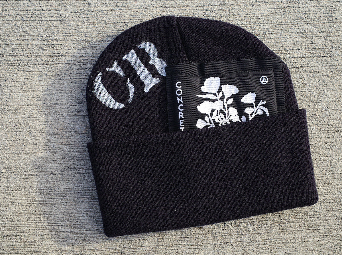 Stencil knit hat - Black