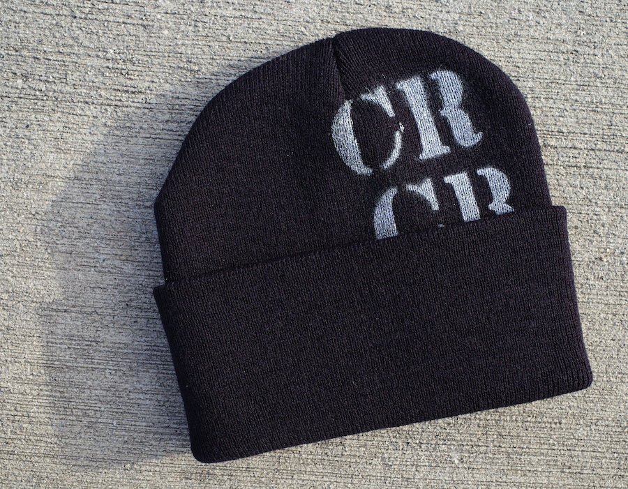 Stencil knit hat - Black