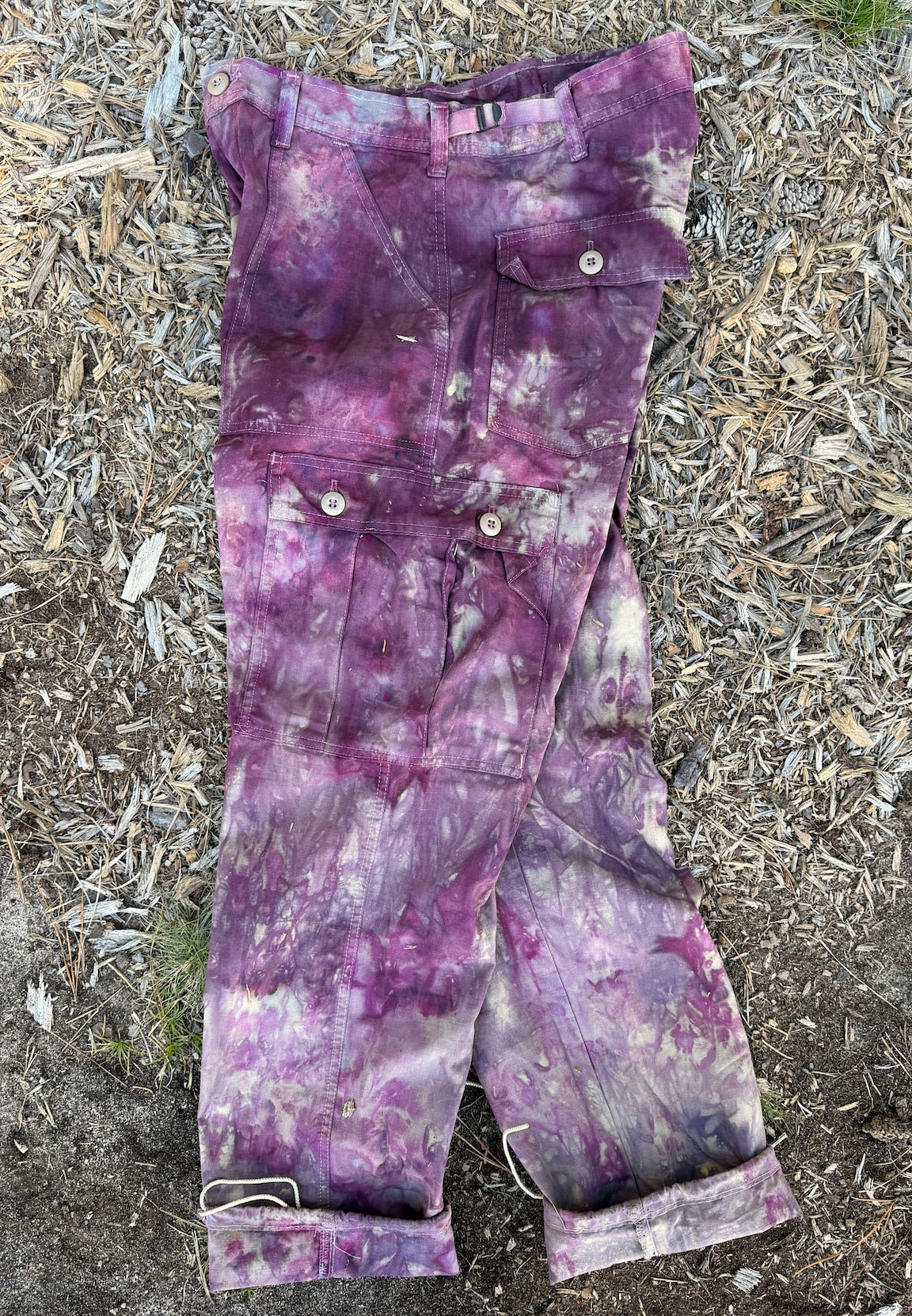 6-Pocket Pant / Berry ripstop SMALL 32” waist