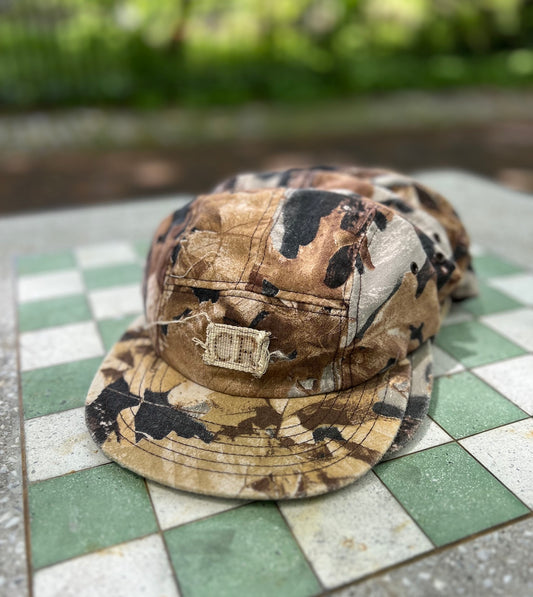 Wild Style Camp Hat  - vintage leaf camouflage