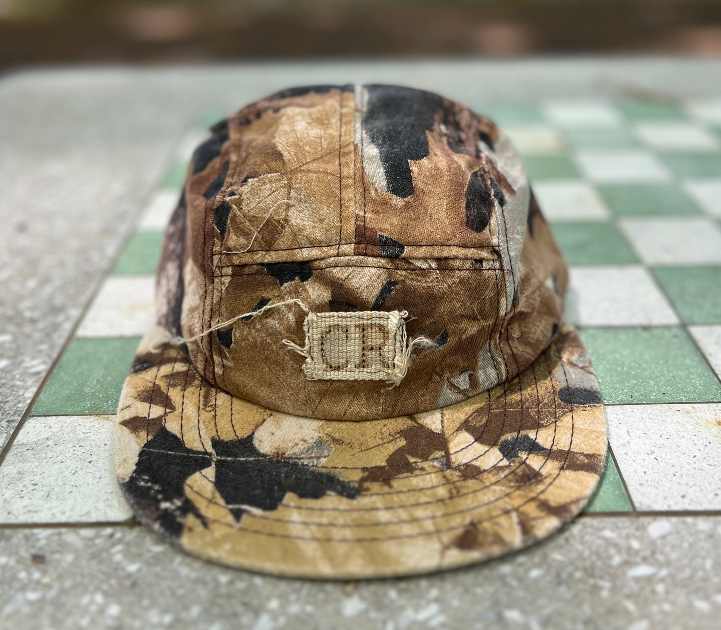 Wild Style Camp Hat  - vintage leaf camouflage